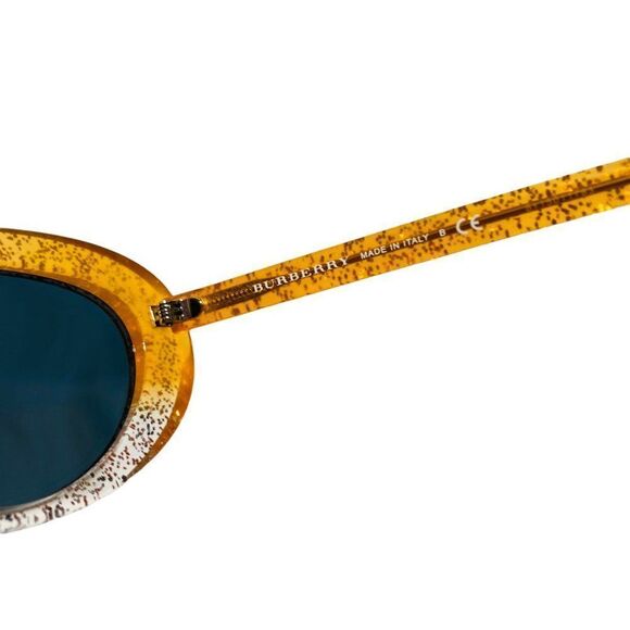 NEW BURBERRY Glitter Detail Cat-eye Frame Sunglasses In Orange - Picture 8 of 12